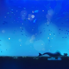 Obraz na płótnie Canvas Pure melody of sea dolphin