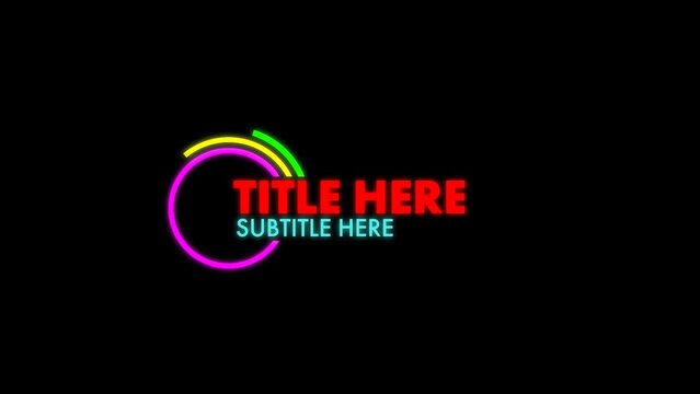 Neon Glowing Sign Color Board Title