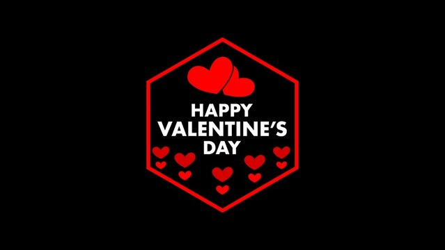 Valentine Love Red Hearts Title Text