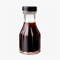Soy sauce in a container with transparent background created with Generative Ai