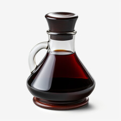 Soy sauce in a container with transparent background created with Generative Ai