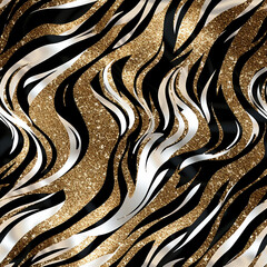 Patrón sin bordes enlosable textura piel de tigre de oro