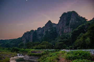 sunset in the mountains