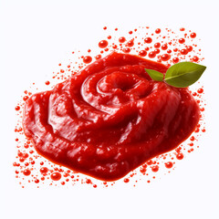 tasty red sauce isolated on transparent background created with Generative Ai