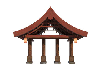 Japanese style design Antiquity on transparent background