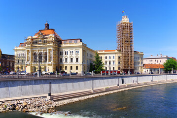 Cityscape of Oradea, located on the banks of Crisul Repede River, Romania, Europe	