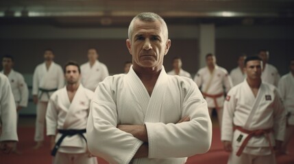 Obraz premium martial arts trainer generative ai