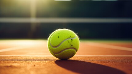 tennis ball in the middle of a training field generative ai