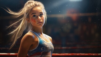 Naklejka premium gymnast generative ai