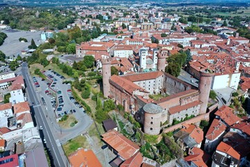 Fototapeta na wymiar Aerial view of Ivrea city, Turin, Piedmont, Italy