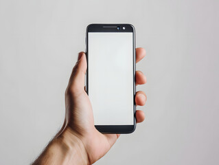 hand holding smartphone, generative ai