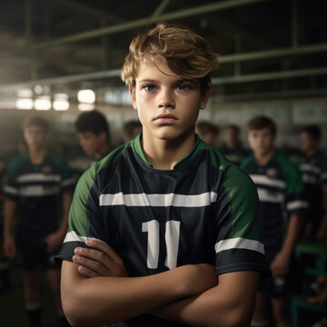 young rugby player's generative ai
