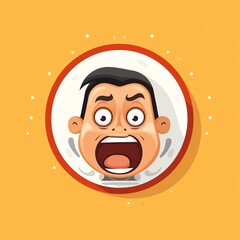Obraz premium funny unique emotion icon to express hungryness