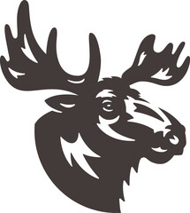 Mascot Moose vector illustration. Moose head illustrative design.