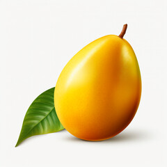 Fresh mango fruit isolated on transparent background created with Generative Ai