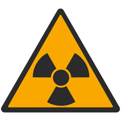 Fototapeta premium WARNING PICTOGRAM, RADIOACTIVE MATERIAL OR IONIZING RADIATION ISO 7010 - W003, PNG