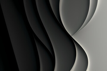 Obraz premium Abstract Black Background. colorful wavy design wallpaper. creative graphic 2 d illustration. trendy fluid cover with dynamic shapes flow.