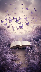 Butterflies Lavender Book