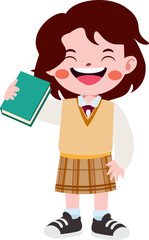 Happy cute children back to school