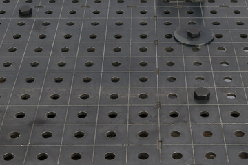 welding table, background close-up