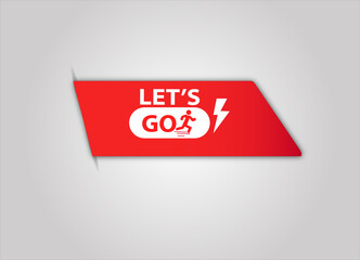  red flat sale web banner for lets go