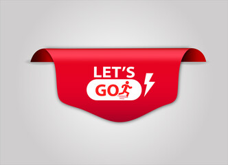  red flat sale web banner for lets go