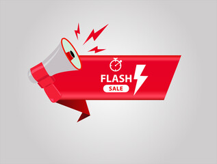 red flat sale web banner for flash sale banner