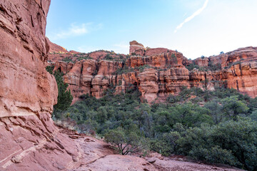Beautiful red rock formations along the Boynton Canyon and Subway Cave trail - sedona Arizona