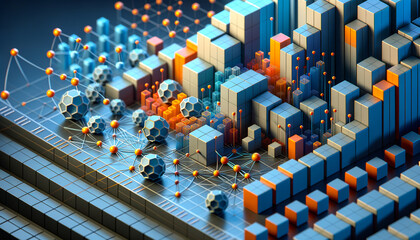 Obraz premium Data Mining: Geometric Harmony in Modern Technology