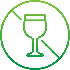 gradient green icon - glass