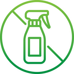 gradient green icon - pesticide free, Wash off pesticides, Wash off fungicides