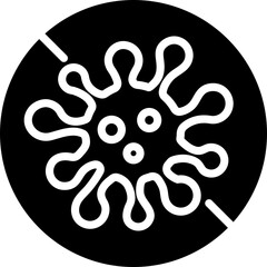 coloured and colorful black white icon - Bacteria