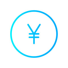 blue white gradient icon - Money Japan	