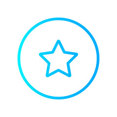 Obraz premium blue white gradient icon - star