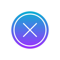 Obraz premium coloured and colorful blue white icon - Button closed search loupe