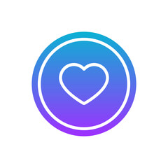 coloured and colorful blue white icon - love 