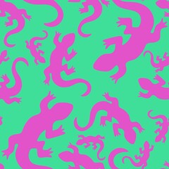 Summer cartoon animals seamless lizard pattern for wrapping paper and fabrics and linens and kids clothes print