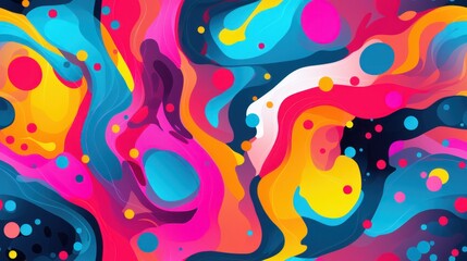 Fototapeta na wymiar a colorful abstract background with lots of different colors and sizes of bubbles in the middle of the image, with a blue, yellow, red, orange, pink, pink, and purple, and black background.