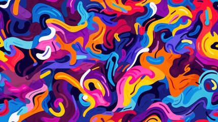  a multicolored background with a lot of different shapes and sizes of the colors of the rainbow, blue, red, yellow, orange, pink, purple, and white.