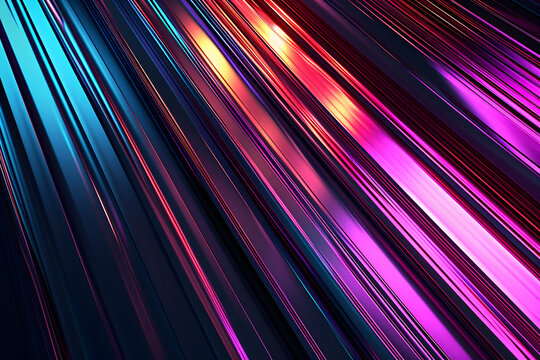 Velocidad de Luz: Dinamismo Visual en Rosa y Azul para un Fondo de Pantalla HDR 4K