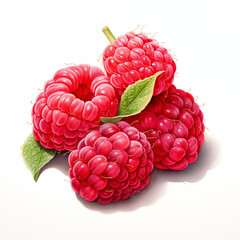 raspberry with leaf