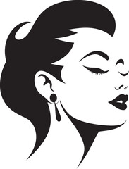 Sleek Persona Vector Silhouette of Elegance Divine Mystique Black Beautys Iconic Silhouette