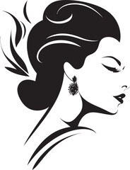 Sublime Beauty Black Iconic Woman Mystic Contours Womans Silhouette in Black