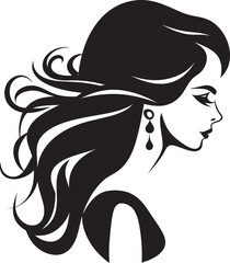 Enchanting Aura Iconic Beauty Silhouette Mystical Elegance Womans Face in Silhouette