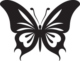 Sublime Wingspan Black Butterfly Design Ethereal Flutter Black Butterfly Vector Emblem