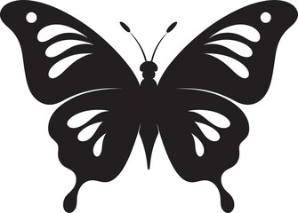 Sleek Elegance Vector Butterfly Silhouette Aesthetic Flight Black Butterfly Emblem