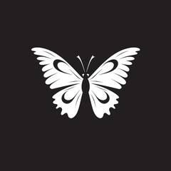 Majestic Flutter Iconic Black Silhouette Enigmatic Soar Vector Butterfly Emblem