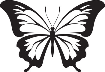 Serenity Wingspan Vector Silhouette of Butterflies Ethereal Wingspan Vector Butterfly Silhouette