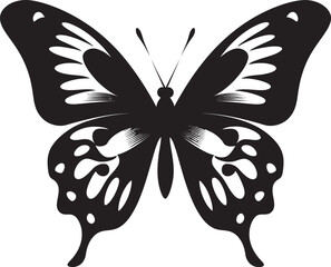 Sleek Wings Iconic Silhouette of Butterflies Aesthetic Flight Vector Butterfly Design