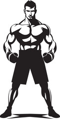 Fist Fury Iconic Boxer Silhouette Knockout Dynamo Black Vector Logo